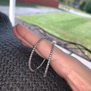 Swarovski crystal hoop earrings